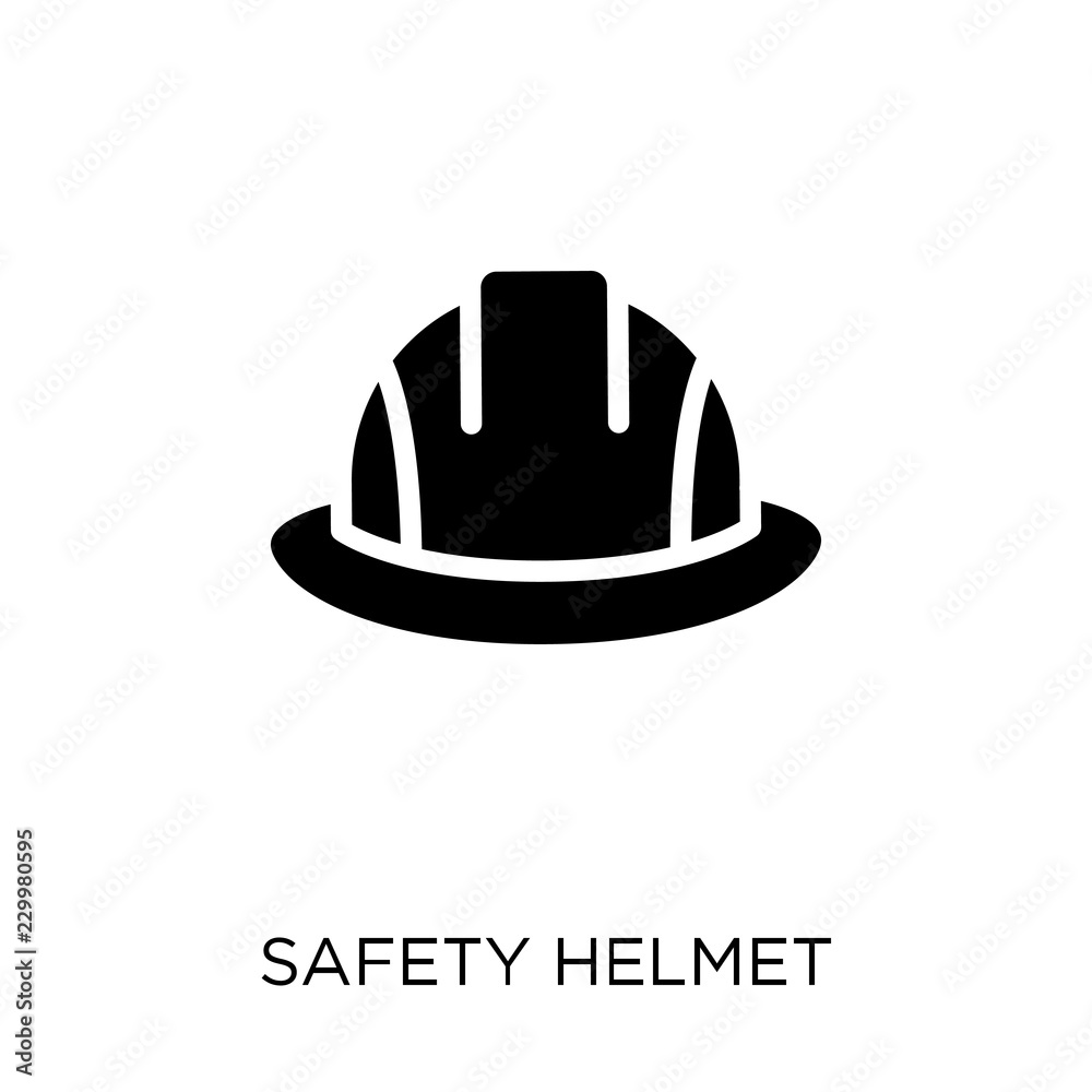 Safety helmet icon. Safety helmet symbol design from Construction