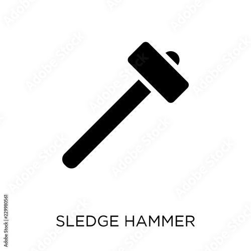 Sledge hammer icon. Sledge hammer symbol design from Construction collection.