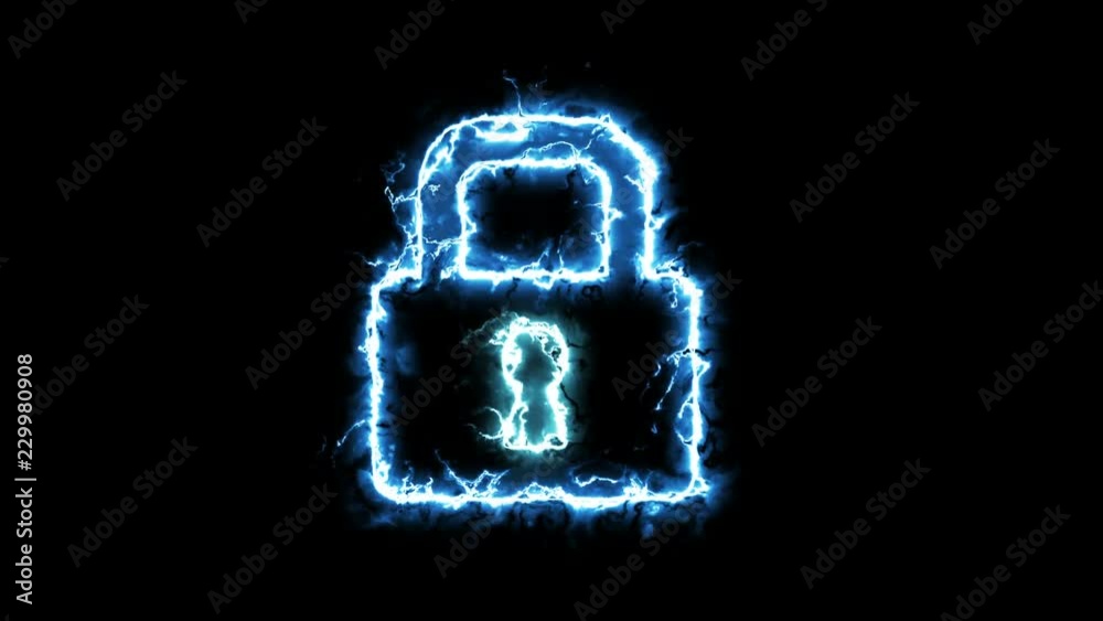 Sign of the lock and security, silhouette in the glowing energy aura. Two colors to choose from Sign of the lock and security, silhouette in the glowing energy aura. Two colors to choose from