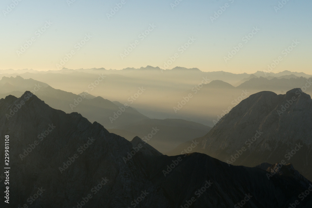 Sunrise in the alps