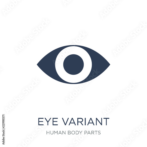 Eye variant with enlarged pupil icon. Trendy flat vector Eye variant with enlarged pupil icon on white background from Human Body Parts collection