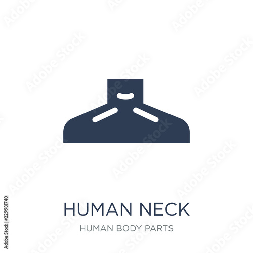 Human Neck icon. Trendy flat vector Human Neck icon on white background from Human Body Parts collection
