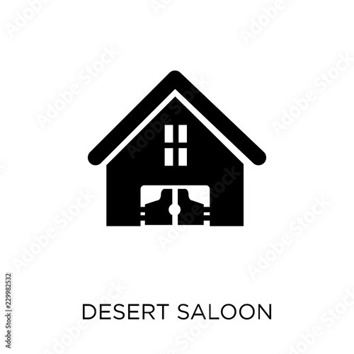 Desert saloon icon. Desert saloon symbol design from Desert collection.