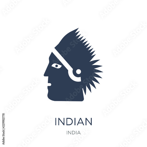 Indian icon. Trendy flat vector Indian icon on white background from india collection