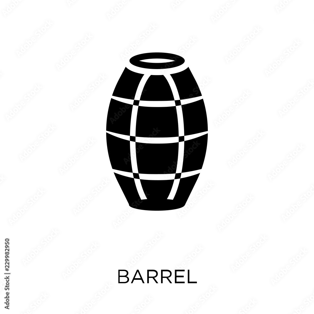Barrel icon. Barrel symbol design from Desert collection.