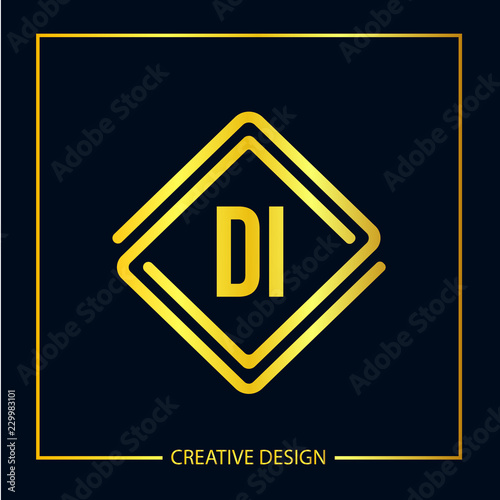 Initial Letter Di Logo Template Design