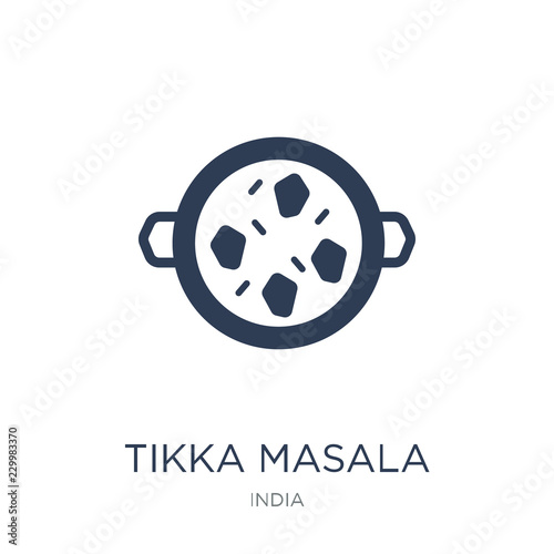 Tikka masala icon. Trendy flat vector Tikka masala icon on white background from india collection