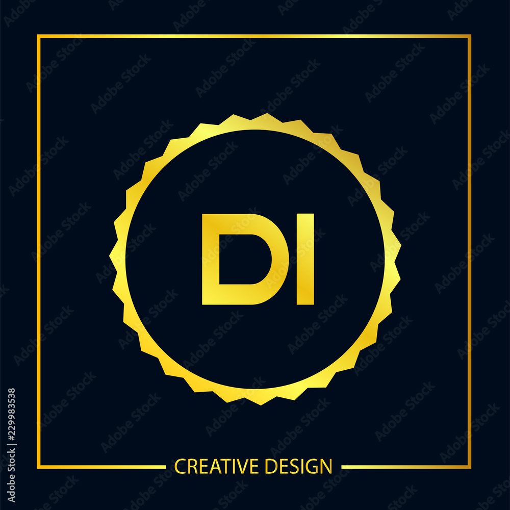 Fototapeta premium Initial Letter Di Logo Template Design