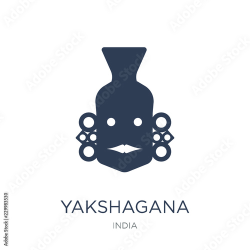 yakshagana icon. Trendy flat vector yakshagana icon on white background from india collection photo