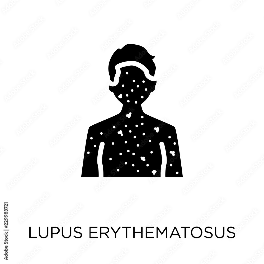 Lupus erythematosus icon. Lupus erythematosus symbol design from
