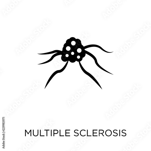 Multiple sclerosis icon. Multiple sclerosis symbol design from Diseases collection.