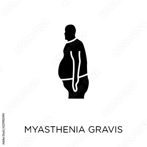 Myasthenia gravis icon. Myasthenia gravis symbol design from Diseases collection.