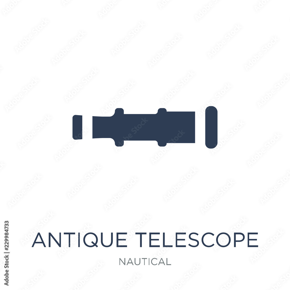 Antique Telescope icon. Trendy flat vector Antique Telescope icon on white background from Nautical collection