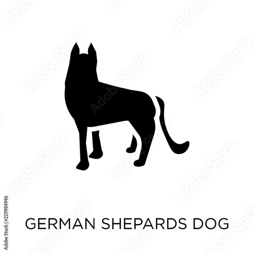 German Shepards dog icon. German Shepards dog symbol design from Dogs collection.