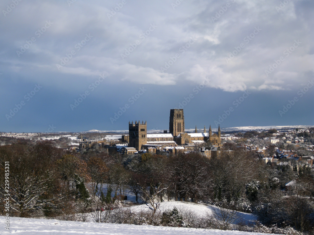 Durham Cathedral in Snow Middle distance