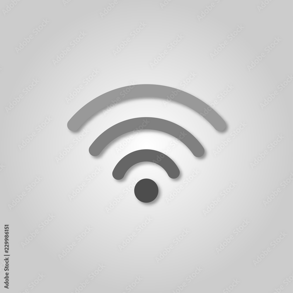 Wi-fi icon. 3d wifi icon. Paper cut art style Wi-fi icon. 3d wifi icon. Paper cut art style