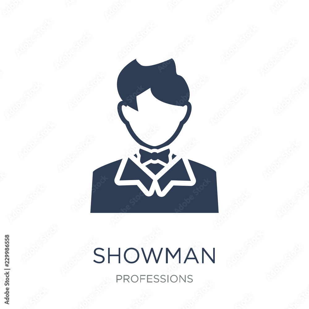 Showman icon. Trendy flat vector Showman icon on white background from Professions collection