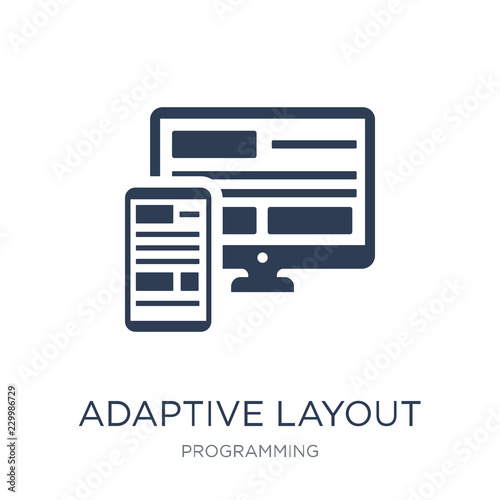 Adaptive Layout icon. Trendy flat vector Adaptive Layout icon on white background from Programming collection