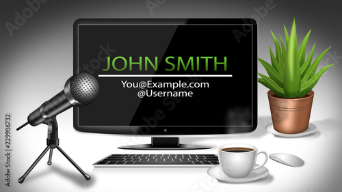 Illustrated Desktop Title