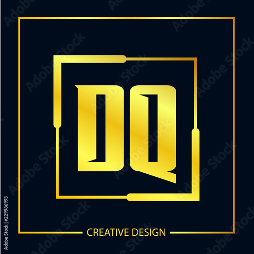 Initial Letter DQ Logo Template Design