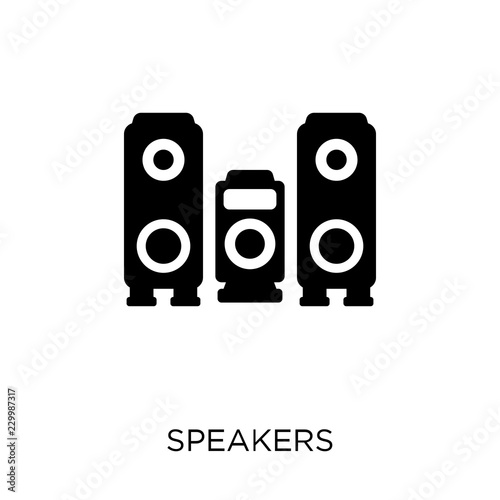 Speakers icon. Speakers symbol design from Electronic devices collection. Simple element vector illustration. Can be used in web and mobile.