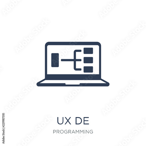 UX Design icon. Trendy flat vector UX Design icon on white background from Programming collection