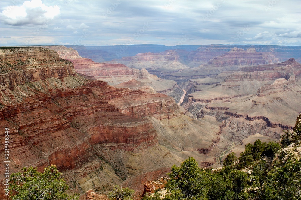 The Grand Canyon is a gorge of the Colorado River, which is considered one of the Wonders of the World, USA, Arizona, August 1, 2017, The Grand Canyon is a gorge of the Colorado River, which is considered one of the Wonders of the World, USA, Arizona, August 1, 2017,