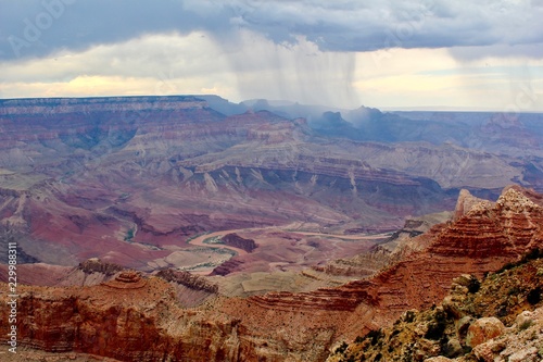 The Grand Canyon is a gorge of the Colorado River, which is considered one of the Wonders of the World, USA, Arizona, August 1, 2017,