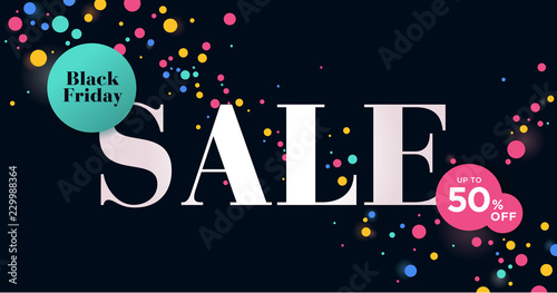 Black Friday sale banner. Social media vector illustration template for website and mobile website development, email and newsletter design, marketing material.