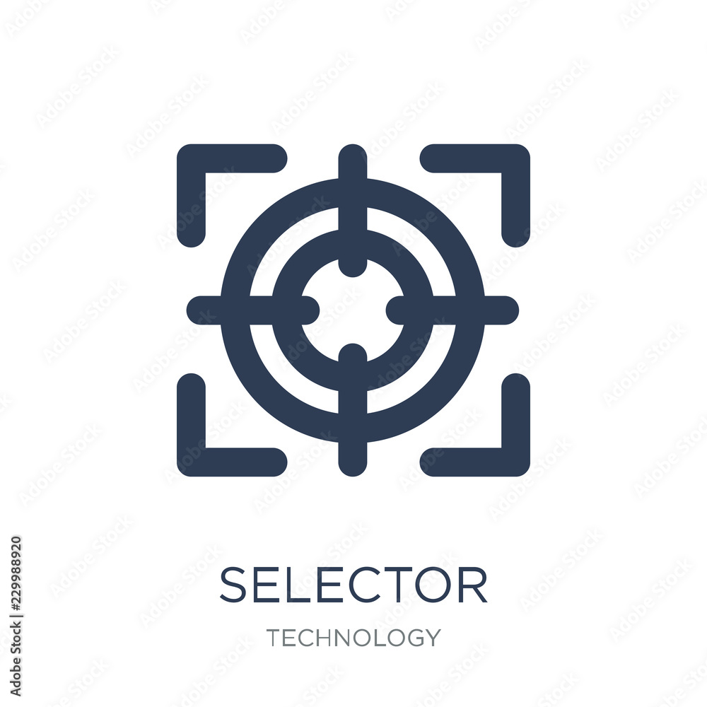 Selector icon. Trendy flat vector Selector icon on white background from Technology collection Selector icon. Trendy flat vector Selector icon on white background from Technology collection