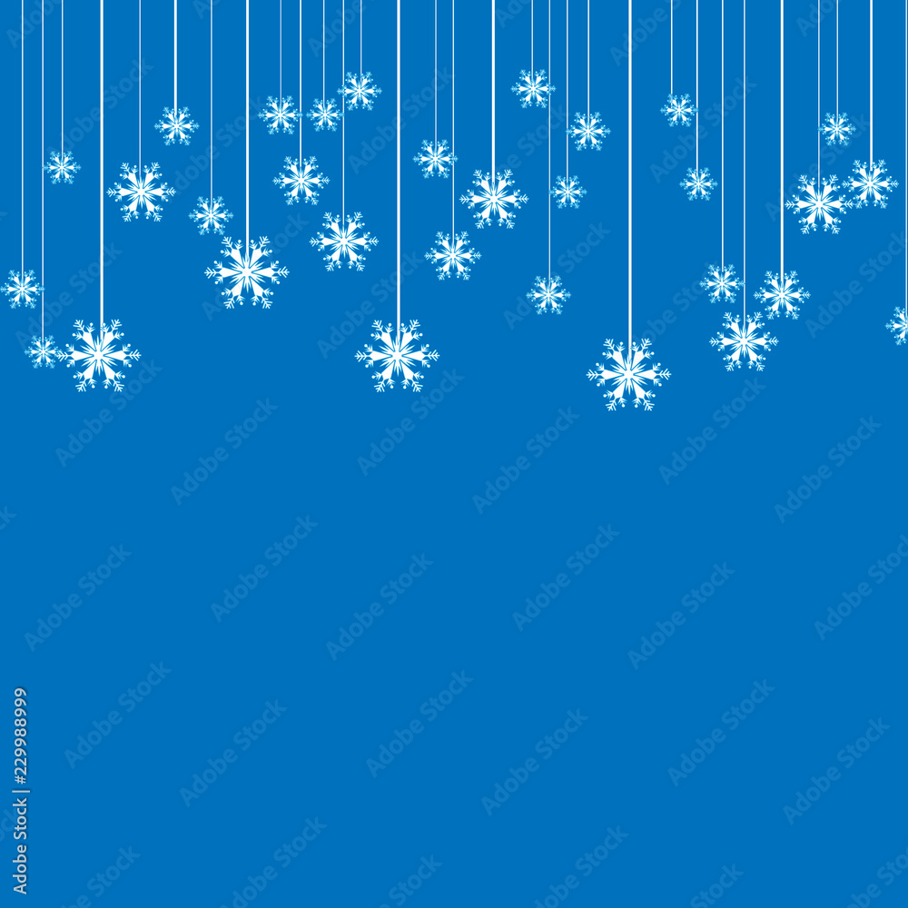 Christmas background or invitation with hanging snowflakes. Merry Christmas and Happy New Year design. .Symbol of celebration, holiday. Vector illustration. Snowfall effect. Celebration and party. Christmas background or invitation with hanging snowflakes. Merry Christmas and Happy New Year design. .Symbol of celebration, holiday. Vector illustration. Snowfall effect. Celebration and party.