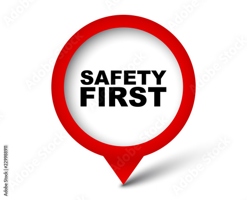 Free Download red vector banner safety first - GFXLoad