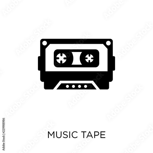 Music tape icon. Music tape symbol design from Entertainment collection. Simple element vector illustration. Can be used in web and mobile.