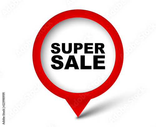 red vector banner super sale