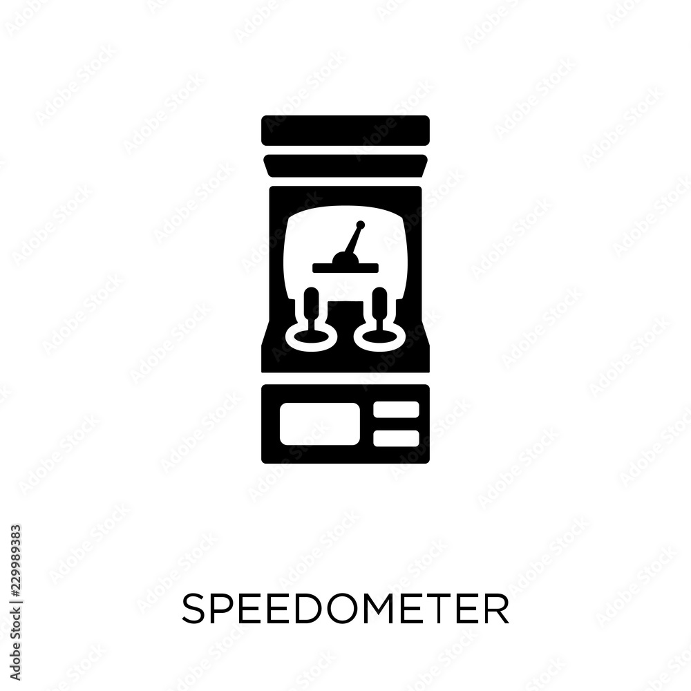 Speedometer icon. Speedometer symbol design from Arcade collection. Simple element vector illustration. Can be used in web and mobile. Speedometer icon. Speedometer symbol design from Arcade collection. Simple element vector illustration. Can be used in web and mobile.