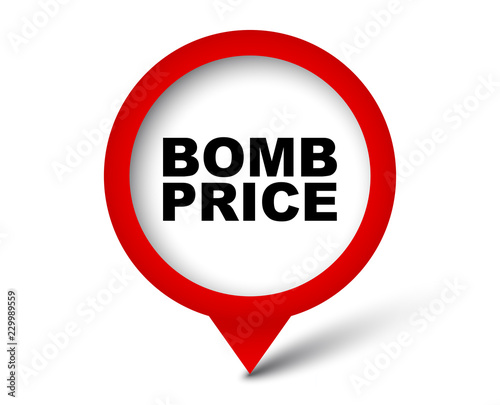 red vector banner bomb price
