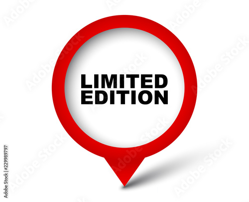 red vector banner limited edition