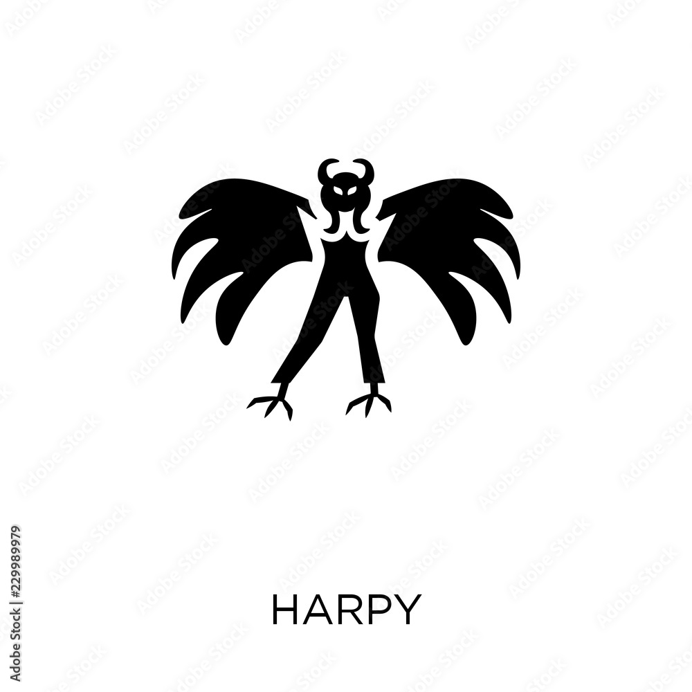 Vecteur Stock Harpy icon. Harpy symbol design from Fairy tale collection. |  Adobe Stock