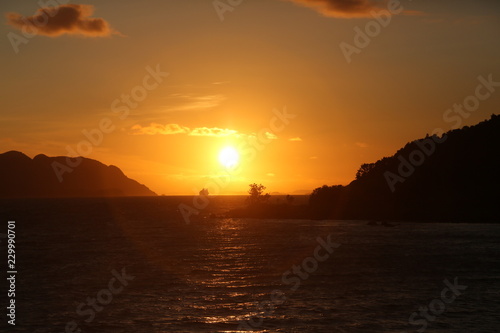 sunset at sea