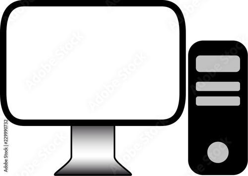 Computer mit Bildschirm