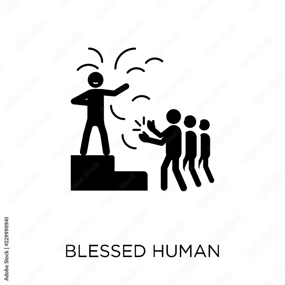 blessed human icon. blessed human symbol design from Feelings collection.