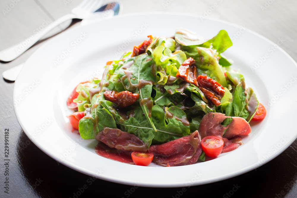 fresh salad on a plate