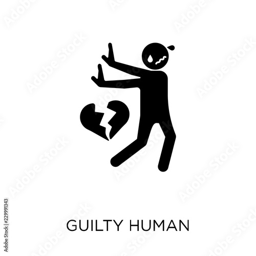 guilty human icon. guilty human symbol design from Feelings collection.