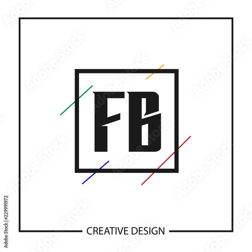 Initial Letter Logo FB Template Design