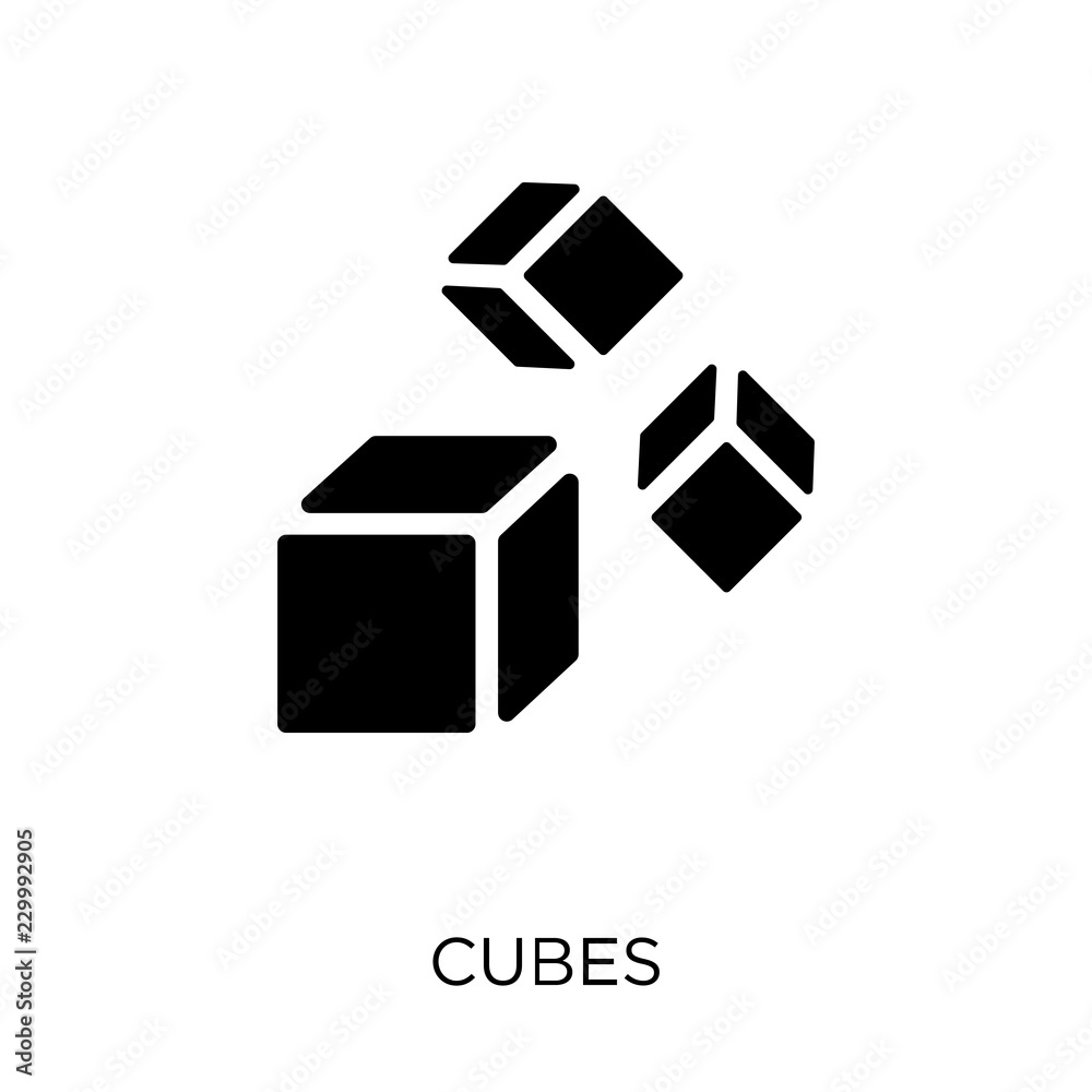 Cubes icon. Cubes symbol design from Geometry collection.