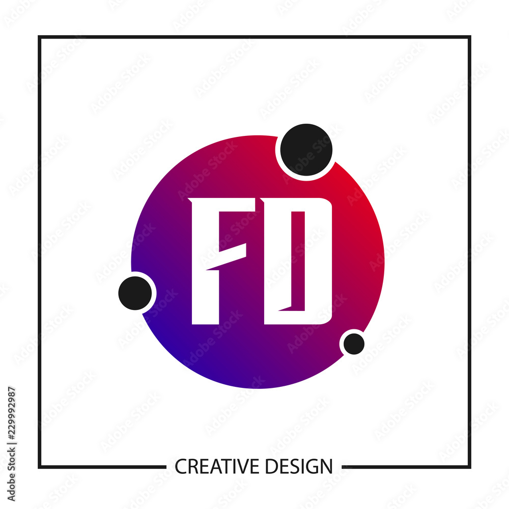 Initial Letter Logo FD Template Design Initial Letter Logo FD Template Design