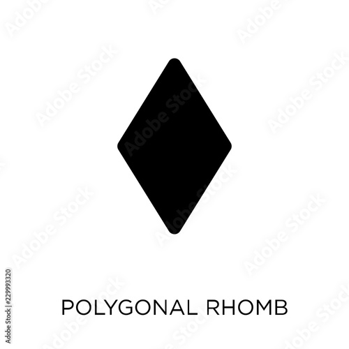 Polygonal rhomb icon. Polygonal rhomb symbol design from Geometry collection.