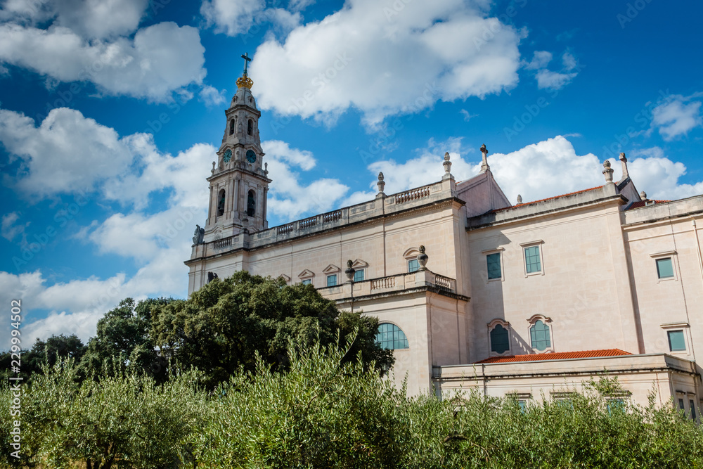 The Sanctuary of Fatima, which is also referred to as the Basilica of Our Lady of Fatima, Portugal.