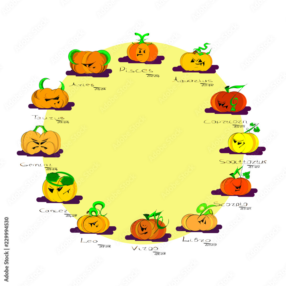 Obraz premium funny pumpkins color