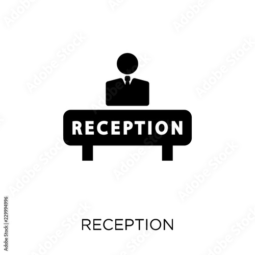 Reception icon. Reception symbol design from Hotel collection.